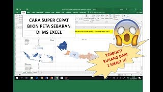 Cara Mudah Membuat Peta Sebaran di Ms Excel Kurang dari Satu Menit [upl. by Odnalra]