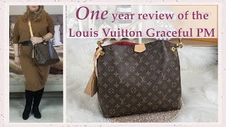 💛 Louis Vuitton Graceful PM  One year review 🤩 [upl. by Faria]