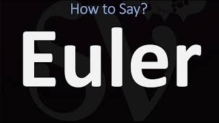 How to Pronounce Euler CORRECTLY [upl. by Nyllewell]