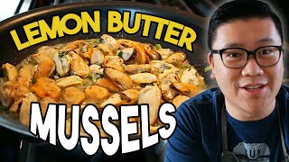 How To Make LEMON BUTTER MUSSELS With Garlic [upl. by Audres]