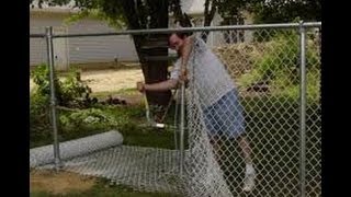 HOW TO INSTALL A CHAIN LINK FENCE PART 2 [upl. by Sergent492]