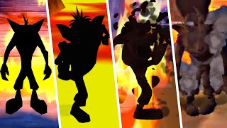 Burned Crash Bandicoot Animation In Crash Bandicoot Games 1996  2020 [upl. by Nysa]