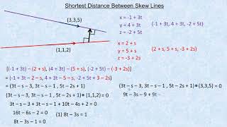 Shortest Distance Between Skew Lines [upl. by Ellehcsor]