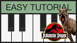 Jurassic Park Theme  EASY Piano Tutorial  Melodica  Slow [upl. by Assirehc722]