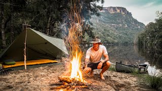 Solo Canoe Camp in ANCIENT Australian Landscape [upl. by Gnep]