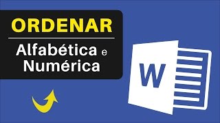 Como Colocar em ORDEM ALFABÉTICA ou NUMÉRICA no Word  Fácil [upl. by Alexina]