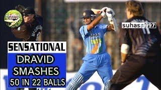 RAHUL DRAVID  in SEHWAG MODE 2nd fastest half century ever [upl. by Meadow]