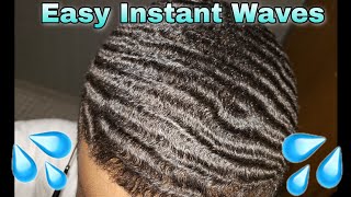 HOW TO GET WAVES IN 5 MINUTES ALL HAIR TYPES [upl. by Viviane874]