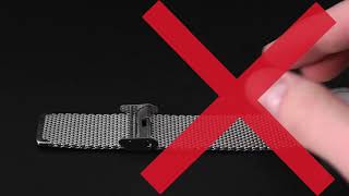 Milanaiseband einstellen  How to adjust a Milanese  Mesh watch strap [upl. by Gaylene]