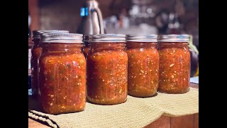 Homemade Garden Fresh Salsa Canning Recipe [upl. by Gothurd]