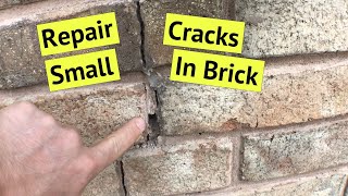 Repair Small Cracks In Brick Wall  HOW TO [upl. by Ramona533]