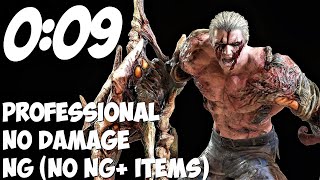 Resident Evil 4 Remake ➤ Krauser FASTEST KILL EVER  NO DAMAGE PROFESSIONAL NG 4K60ᶠᵖˢ [upl. by Ochs]