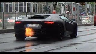 CAPRISTO Aventador FLAMES Revs and Start Up [upl. by Siward897]