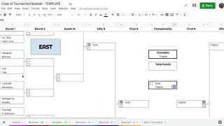 Google Sheets Tournament Bracket Tutorial [upl. by Hanser]