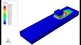 Abaqus ExplicitHeat Generation Due to Contact Friction [upl. by Studdard]