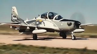 USAF A29 Super Tucano and AT6 Texan II • Dirt Runway Test [upl. by Arait]