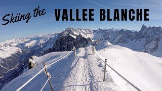 Skiing the Vallee Blanche  Chamonix MontBlanc France  February 2019 [upl. by Elleined]