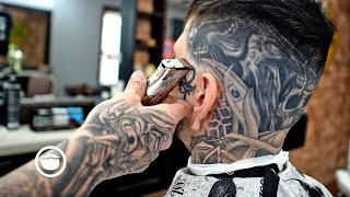 Fresh Skin Fade with Awesome Tattoos [upl. by Mogerly278]