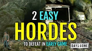 2 EASY HORDE LOCATIONS IN THE CASCADE REGION FOR THE EARLY GAME WHITE KING MINE HORDE  DAYS GONE [upl. by Ing]