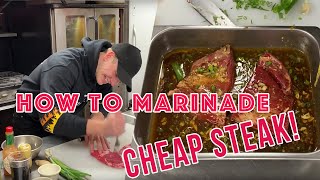 How to Marinade Cheap Steak  The College Cooking Show [upl. by Derrick36]