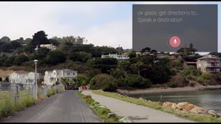 Get Directions through Google Glass [upl. by Sivet635]