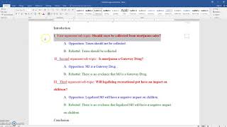 Creating the Argument Essay Outline [upl. by Diskin]