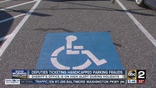 Deputies ticketing handicapped parking frauds [upl. by Josefa217]