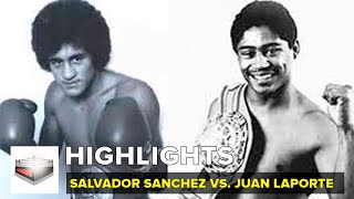 Salvador Sanchez vs Juan Laporte [upl. by Atiuqahc569]