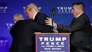 Donald Trump rushed off stage during rally in Nevada [upl. by Ahsenet]