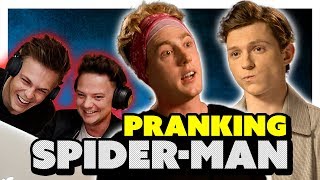 TOM HOLLAND INTERVIEW PRANK EARPIECE [upl. by Drugge]