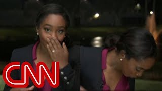 CNN reporter attacked by lizard on live TV [upl. by Fafa479]