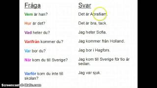 Sfi Frågor och svar Studieväg 1 [upl. by Eilyr882]