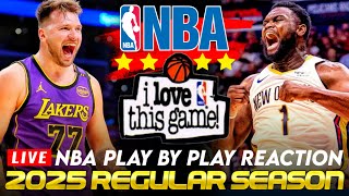 🔴LAKERS vs PELICANS │ 2025 NBA Basketball Game PlayByPlay Reaction amp Scoreboard [upl. by Nollahp]