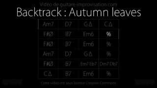 Autumn leaves  Les feuilles mortes 120 bpm  Backing track [upl. by Anada348]