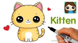 How to Draw a Kitten Super Easy [upl. by Forland]