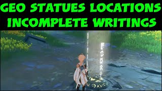 Search for fragments near Geo statue Ruins Locations guideGeo Statues Genshin impact [upl. by Jammie600]