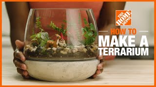 How to Make a Terrarium  The Home Depot [upl. by Acirt]