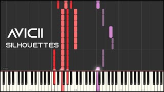 Avicii  Silhouettes Piano Tutorial [upl. by Nylhtac217]