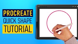 Procreate Quick Shape Tutorial  Procreate Tips [upl. by Aihsetal554]