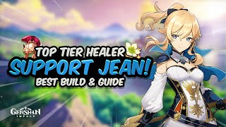 COMPLETE JEAN GUIDE BURST SUPPORTHEALER Best Artifacts Weapons amp Tips  Genshin Impact [upl. by Yllop]