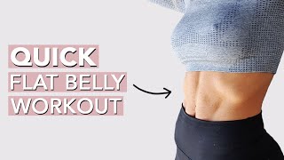 FLAT BELLY Workout for Women 10 mins [upl. by Naujyt]