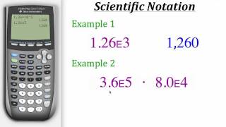 TI Calculator Tutorial Scientific Notation [upl. by Brena]