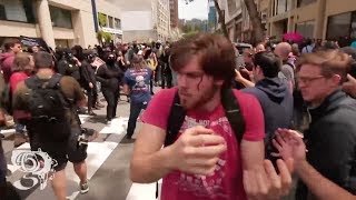 Berkeley Footage shows Ulock beating at rally for Donald Trump [upl. by Elirpa]