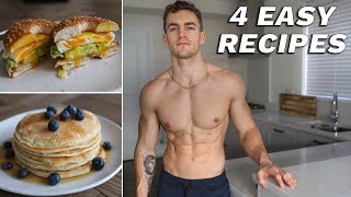 4 Simple High Protein Breakfast Ideas for building muscle [upl. by Eiggam]