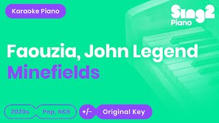 Faouzia John Legend  Minefields Karaoke Piano [upl. by Katleen373]