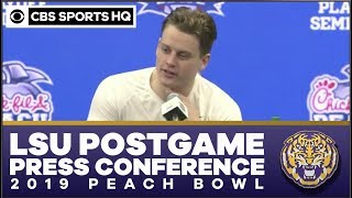 LSU Postgame Press Conference 2019 Peach Bowl  CBS Sports HQ [upl. by Allveta]