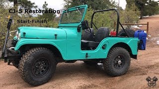 1965 Jeep CJ5 Restoration Full Video [upl. by Lesoj]