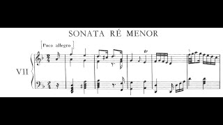 Carlos Seixas  Sonata No VII in D minor Harpsichord w sheet music [upl. by Adriaens]