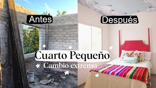 ✅ INCREIBLE ANTES Y DESPUES CUARTO pequeño INFONAVIT 😱❤️ [upl. by Adlay]