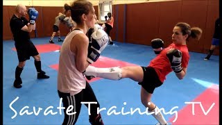 Séance dentraînement club SAVATE boxe française [upl. by Annayrb]